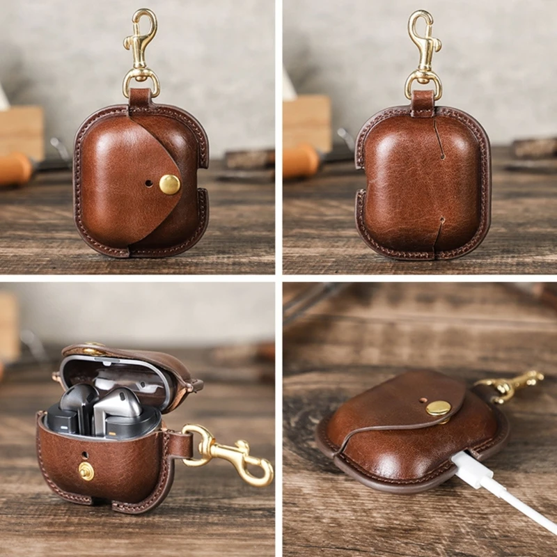 Scratchproof Carrying Case Shockproof Skin Suitable for Samsung Buds 3 Headphone Dustproof Housing Washable Leather Sleeve Shell