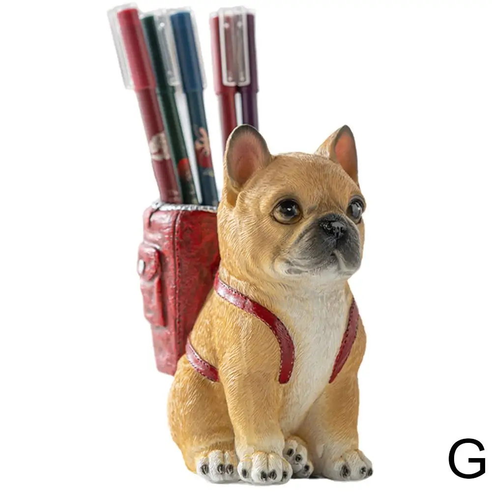 Милый щенок, держатель для ручки, офисное украшение для рабочего стола, держатель для ручек из смолы, канцелярские принадлежности, детские канцелярские принадлежности, подарок, офисный рабочий стол Sc L1S8