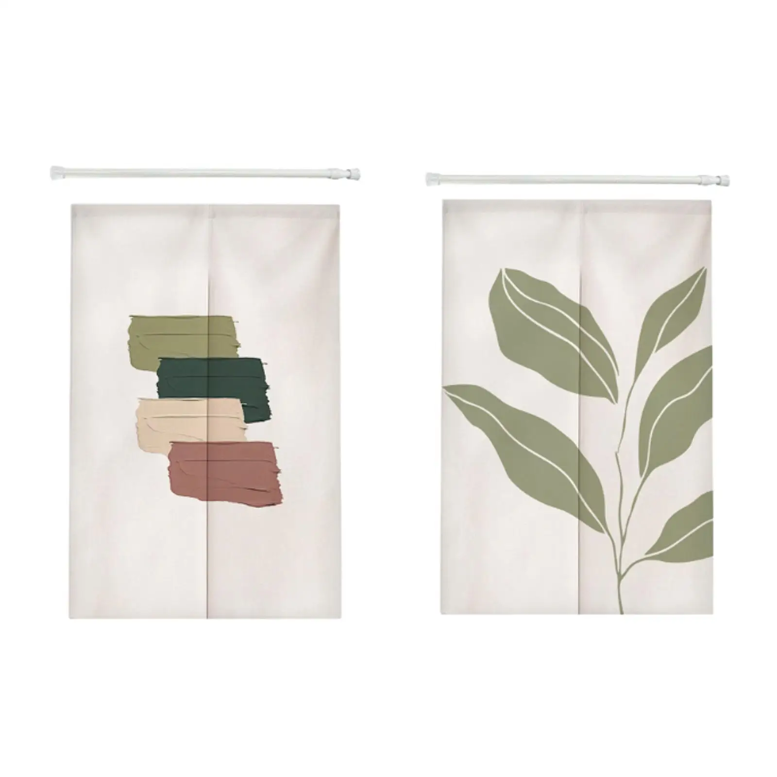Nordic Style Door Curtain Multipurpose Breathable No Punching Decor Doorway Curtain for Living Room Home Bedroom Dorm Entrance