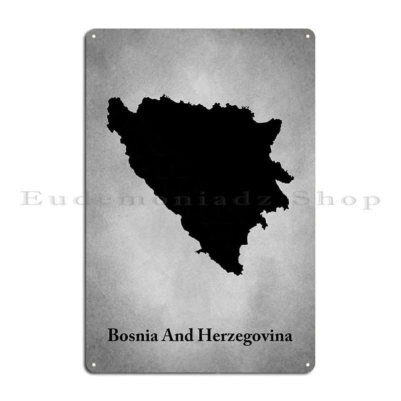 Bosnia And Herzegovina Metal Signs Cinema Wall Decor Wall Mural Garage Tin Sign Poster