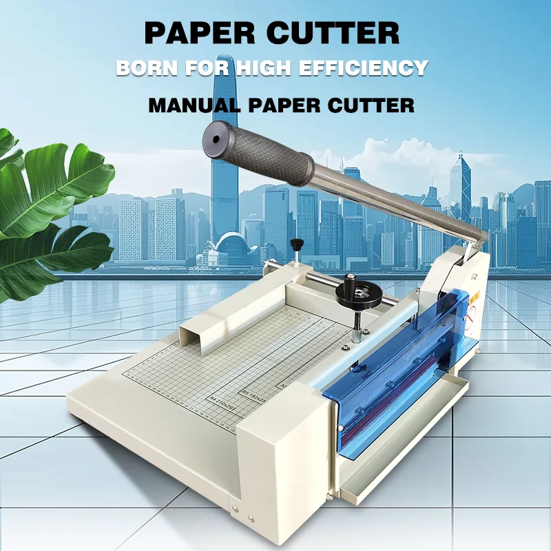 Manual Paper Cutter Trimmer A4 Size MaxCut 4cm Stack Thickened Steel Sharp BladeCutting Machine for Document File