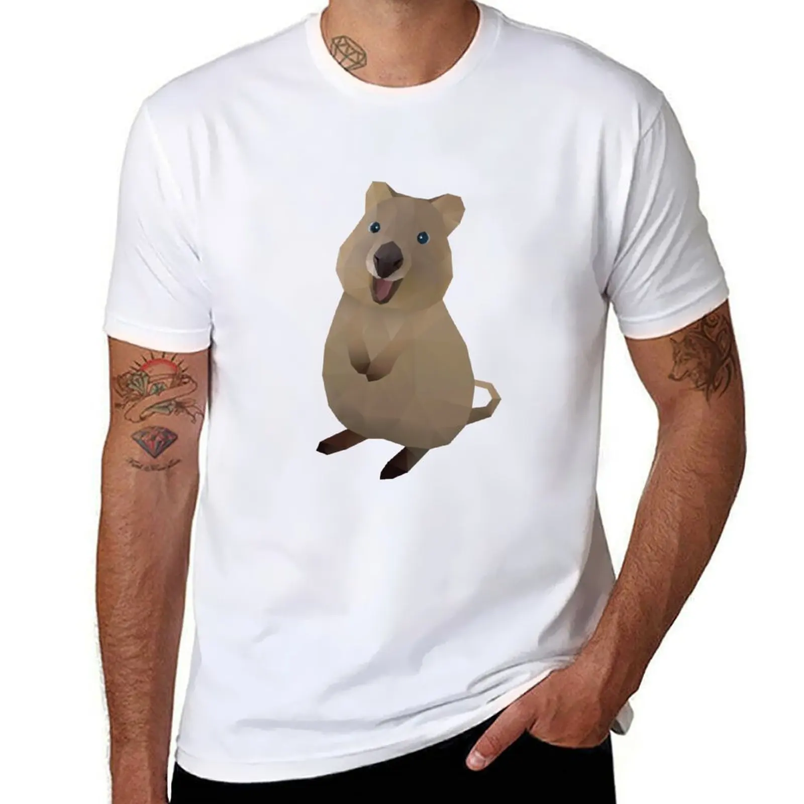 

Quokka Polygon Art T-Shirt t shirts cotton 100% man t shirts for men T-Shirt