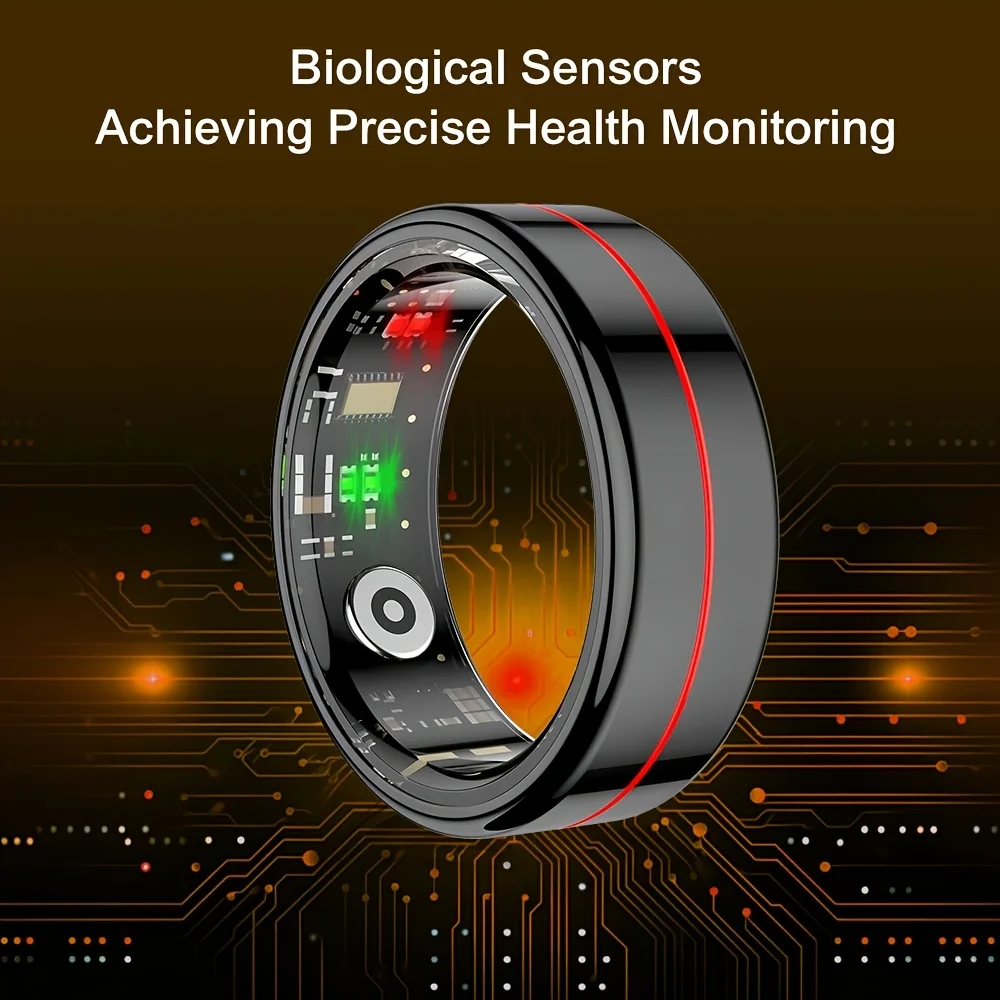

Smart Ring with Gesture Control 2025 NEW Men Women Multi Sports Modes Health Sleep Stress SpO2 Monitor Stainless Steel QRing App