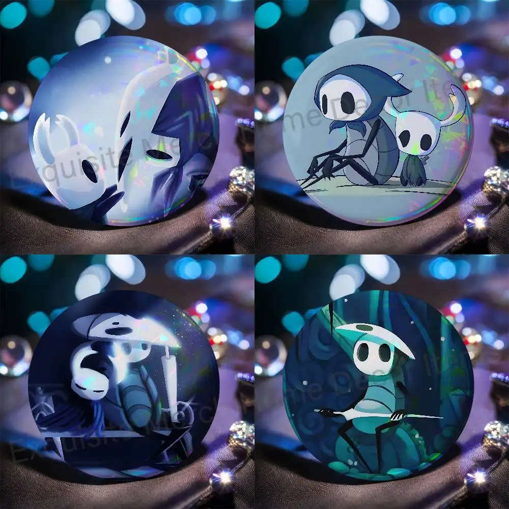 H-Hollow Knight Gentle Q-Quirrel Button Pin Daily Stylish Ornament Badge Exquisite Round Brooches Backpack Accessorie
