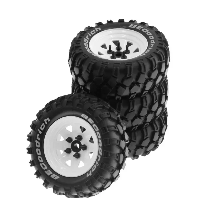 

4pcs 90 100 110mm Metal 1.9" Beadlock Wheel Rim Rubber Tire Set for 1/10 RC Crawler Car Trxs TRX4 RC4WD D90 D110 Axial SCX10 MST