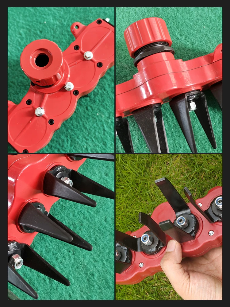 Weeding Head Grass Remover Tool Attachment 2 in 1 Weeding Wheels Weeder Accessories Weeding Wheel Gear Box Weeding Machine 2024