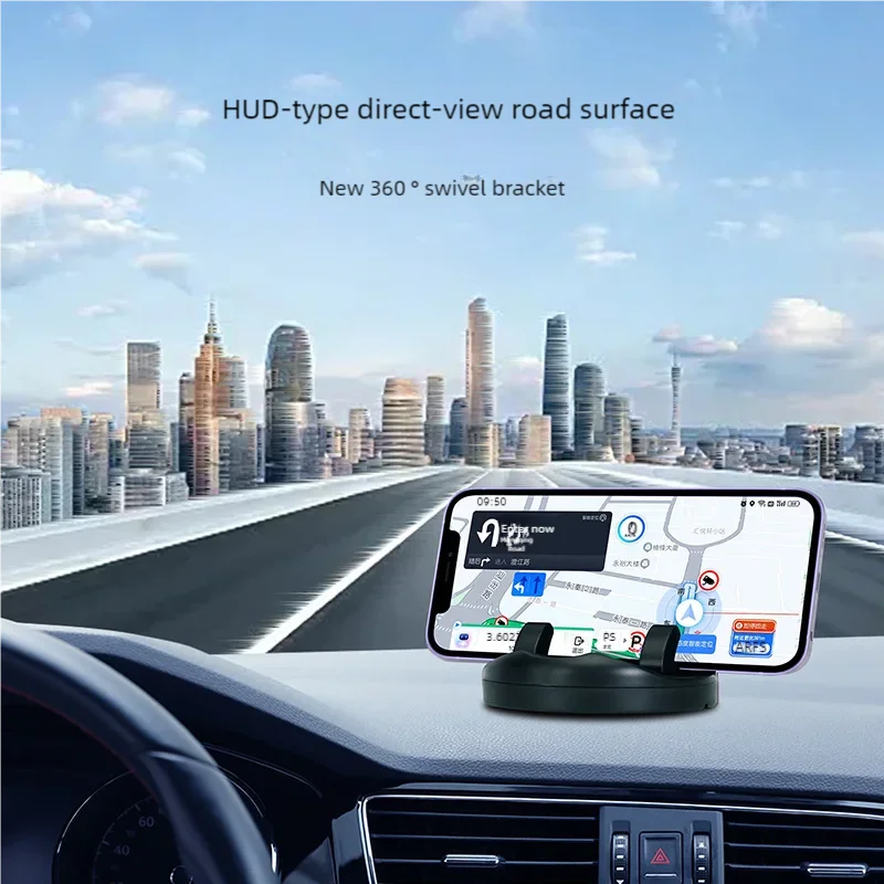 Dashboard Car Phone Holder 360-Degree Rotation Head-Up Phone Mount Stable Universal Auto Phone Stand with Number Plate image 4