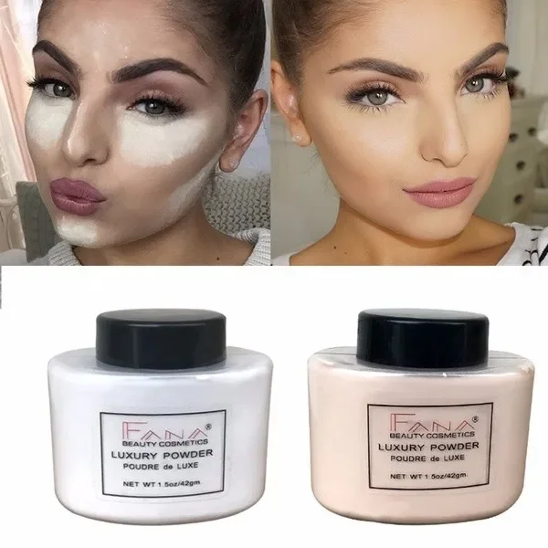 Zijdezachte Honing Poeder Fles Losse Poeder Olie Controle Banaan Luxe Poeder Voor Vrouwen Gezicht Foundation Markeerstift Beauty Make-Up