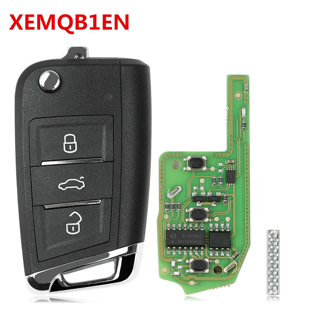 

Xhorse XEMQB1EN VVDI Remote Car Key Assecories Universal MQB Style 3 Buttons Built-in Super Chip for VVDI2 Tools 5pcs/Lot