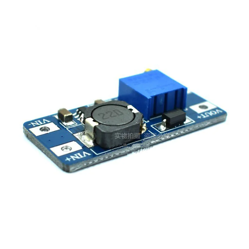 MT3608 DC-DC boost module 2A boost board input voltage 2-24V rises 5/9/12/-28V adjustable