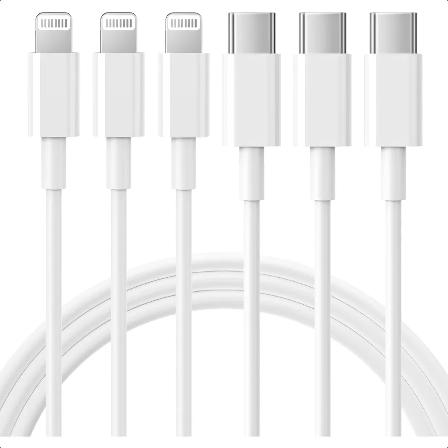 

Кабель USB C — Lightning, 3 шт., 6 футов [сертификация MFi] Кабель для быстрой зарядки iPhone, кабель для зарядки USBC для iPhone 14 13