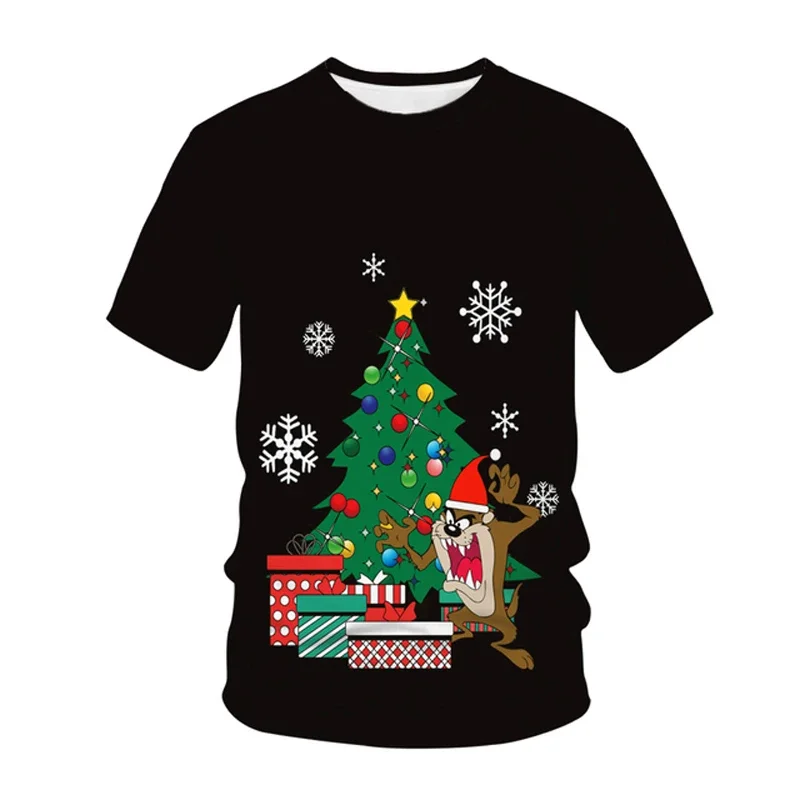 

Christmas Snow Summer Harajuku Design Fashion Men T shirt Hot Summer 3D All Over Printed Tee Tops shirts Unisex T shirt