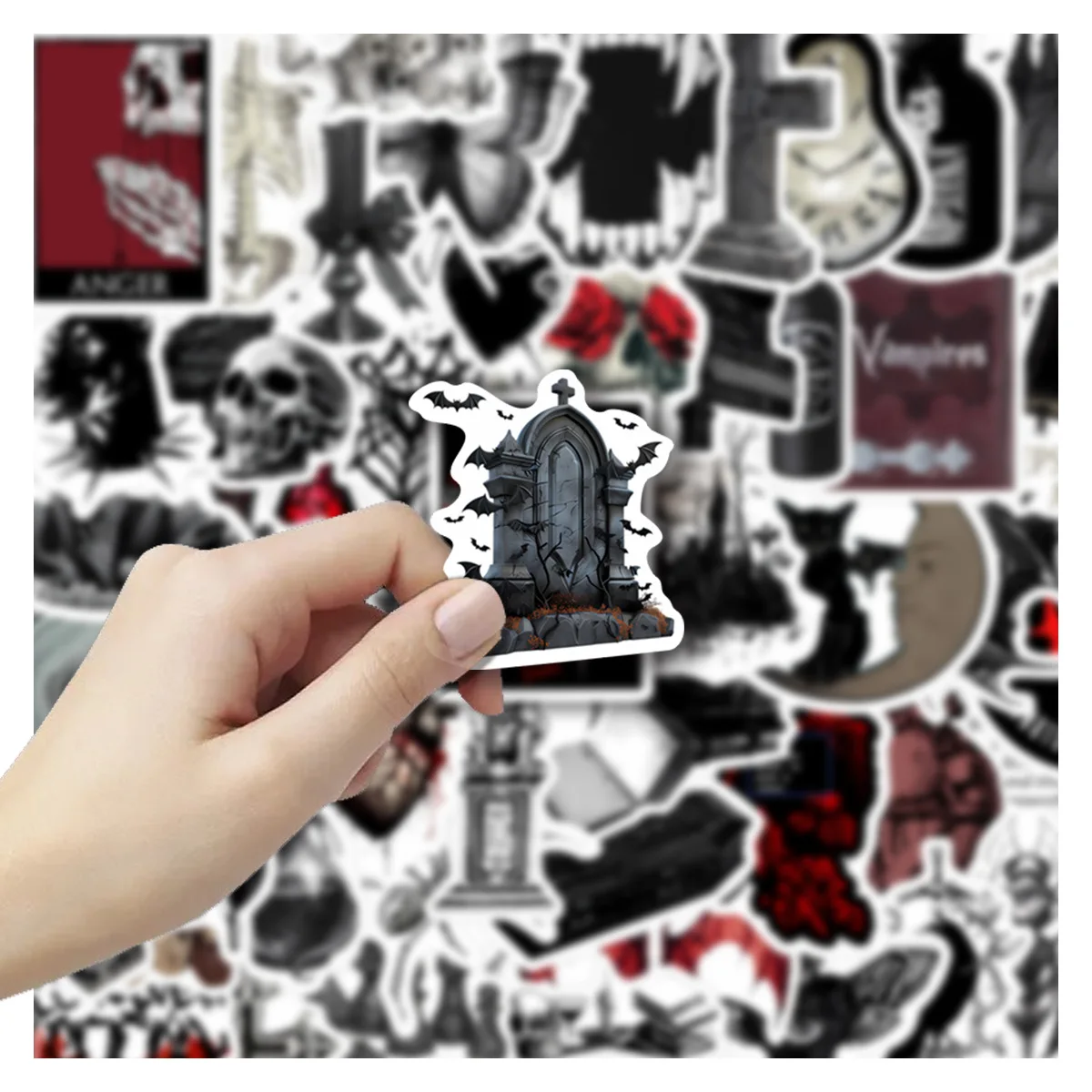 50 قطعة عناصر مصاص دماء ملصقات القوطية ملصقات صناعة يدوية سكرابوكينغ الهاتف الأمتعة سكيت الشارات مقاوم للماء