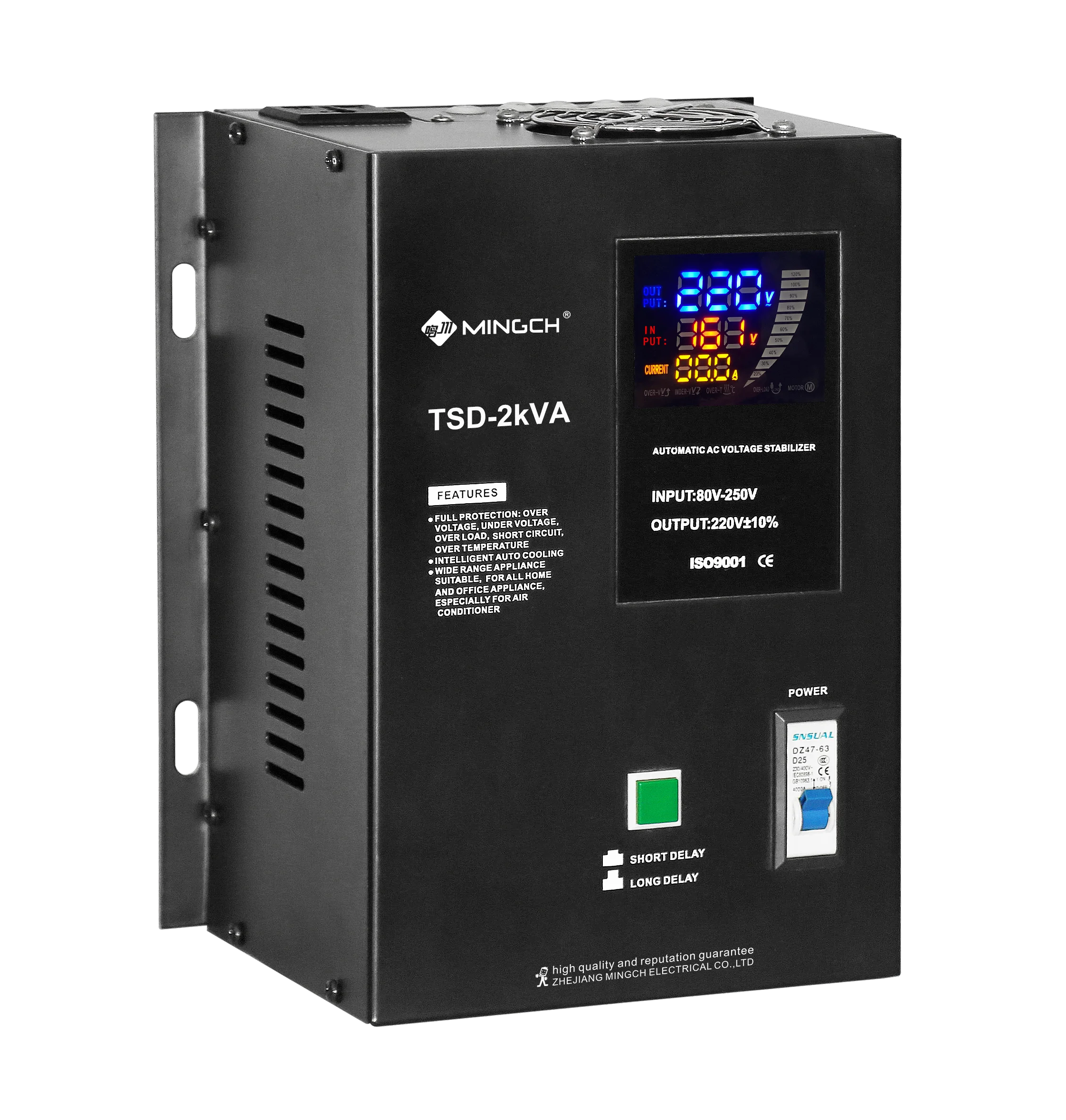 Ac Single Phase 20kva 30kva Power  220v 240v Wall Mounted Avr Automatic Voltage Stabilizers
