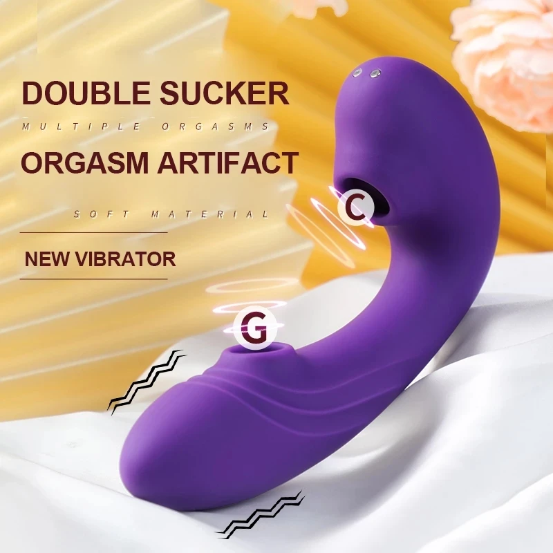 

Double Sucker Clitoris Stimulator 7 Mode Nipple G Spot Massage Sucking Orgasm Clit Vibraton Masturbator For Women Sex Toys