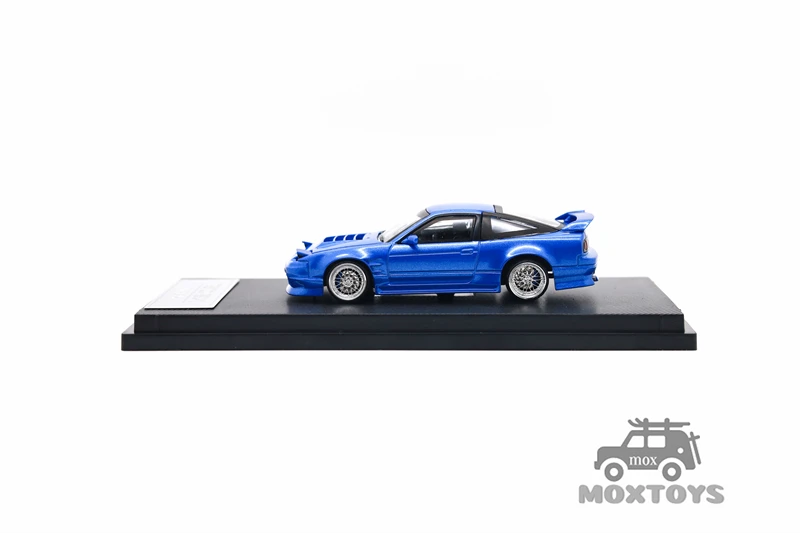 Micro Turbo 1:64 180SX TPYE X blu metallizzato pressofuso modello di auto