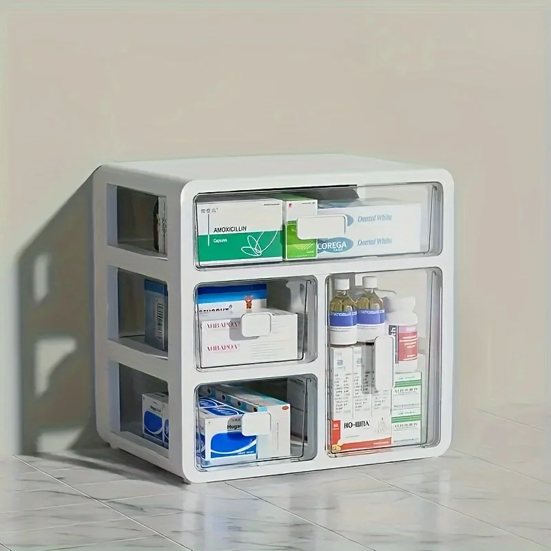 

1pc, Large Capacity Multi-Layer Medicine Box, Drawer Type Large Capacity Medicine Cabinet - Ideal for Professional Medical Use