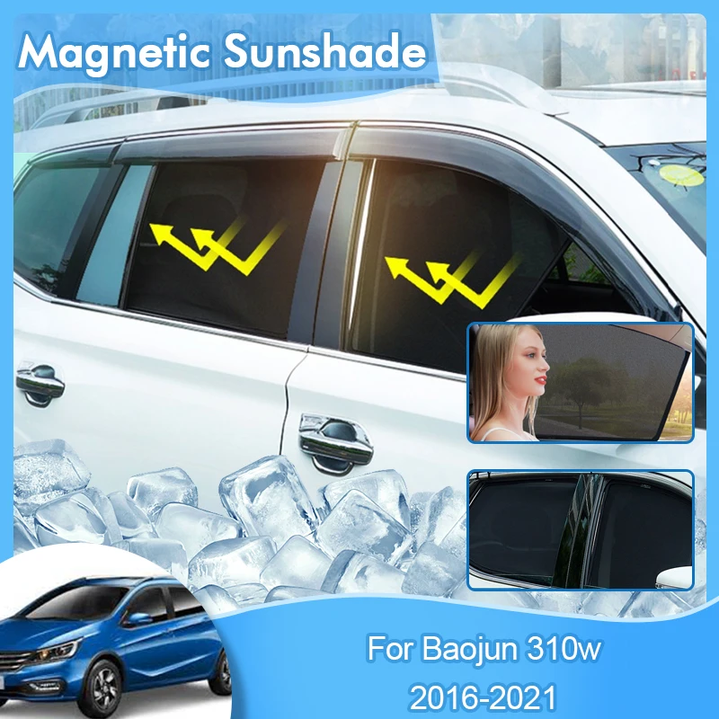 Magnetic Sunshade For Baojun 310w 2016 2017 2018 2019 2020 2021 UV Protection Sunshade Curtain Avoid light Visor Car Accessories