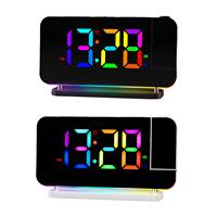 Digital Alarm Clock FM Radio Compact Snooze Desk Clock Multifunctional Mirror