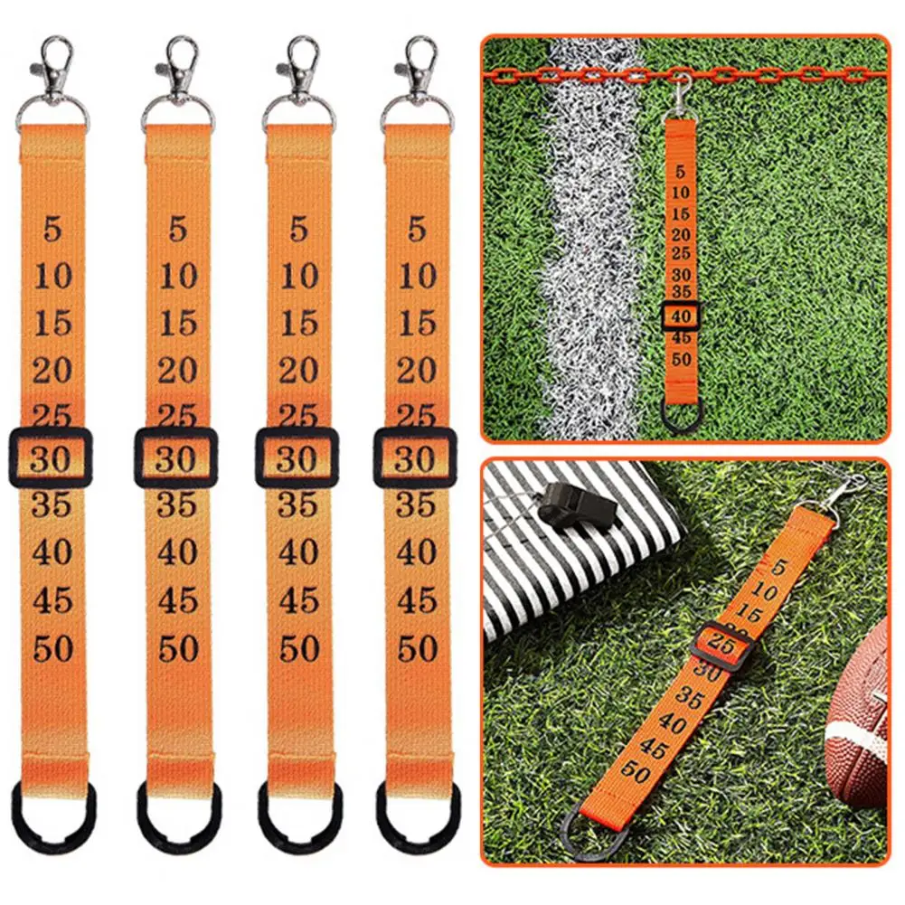 

Adjustable Length Football Yard Pull Ring Design Football Yard Professional Football Referee Chain Clips Durable Print for Head
