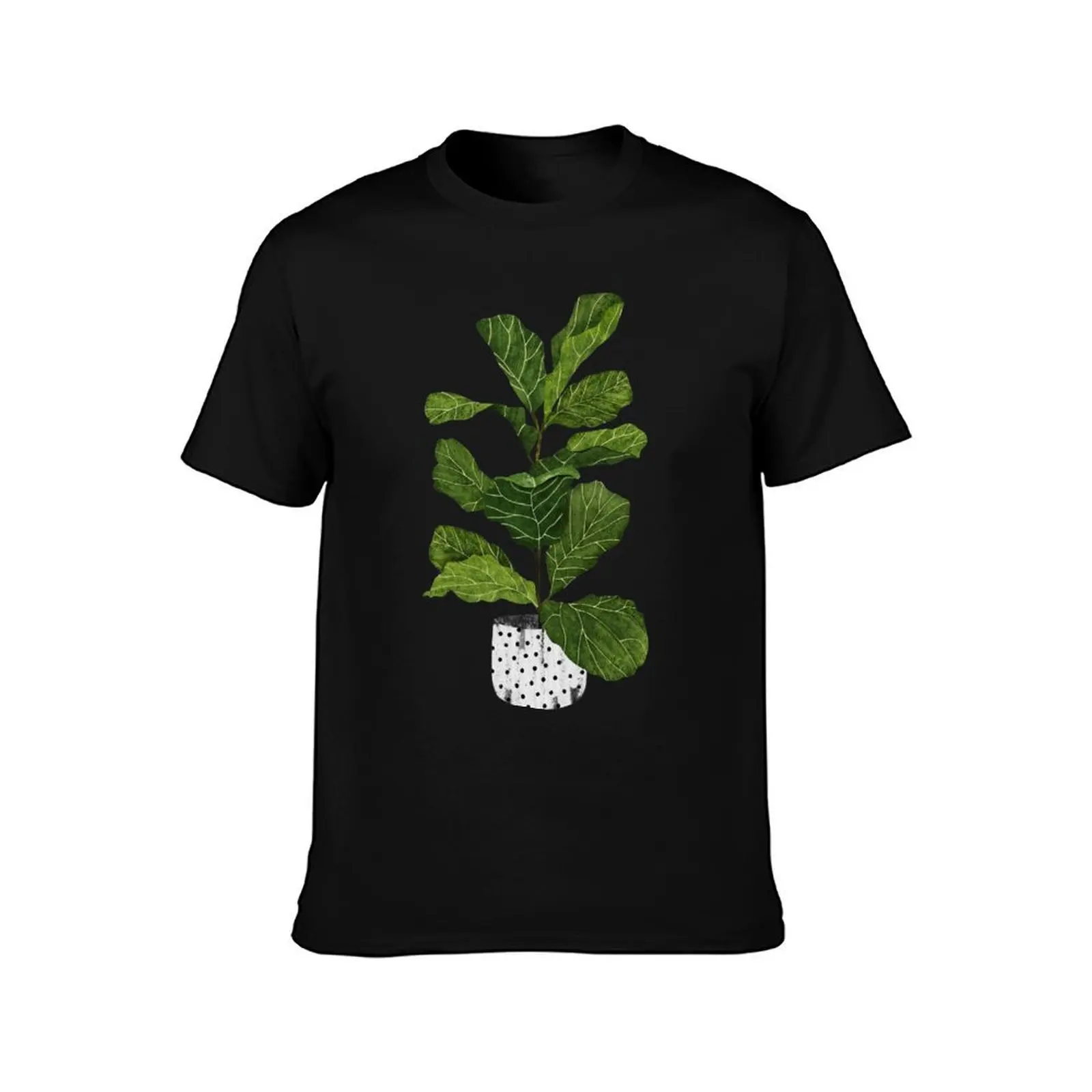 Fiddle leaf fig tree interior plant T-Shirt Heavy Duty Casual Work Tee T-Shirt