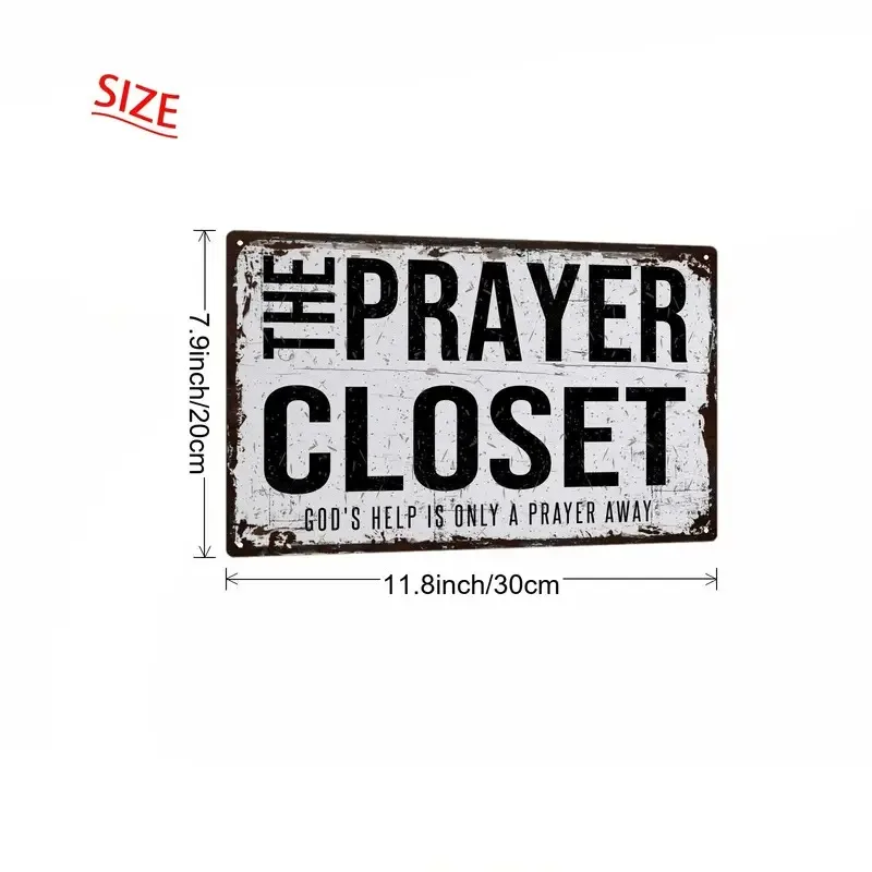 2D Flat Prayer Room Signboard | Divine Help in Prayer 799.21Inch Aluminum Wall Decoration, Suitable for Home and Garden