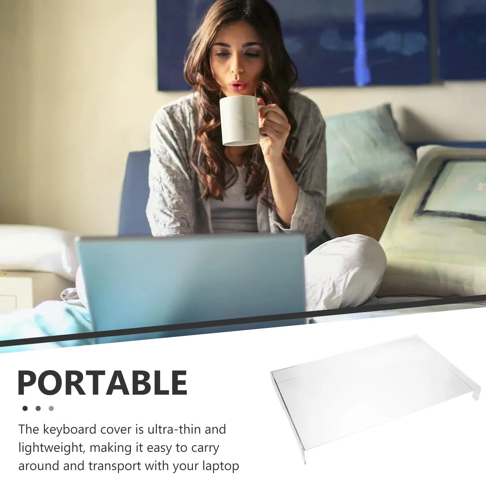 

Acrylic Laptop Keyboard Cover Transparent Clear Protector Lightweight Durable Nonslip 17.3 Inch Keyboard Laptop