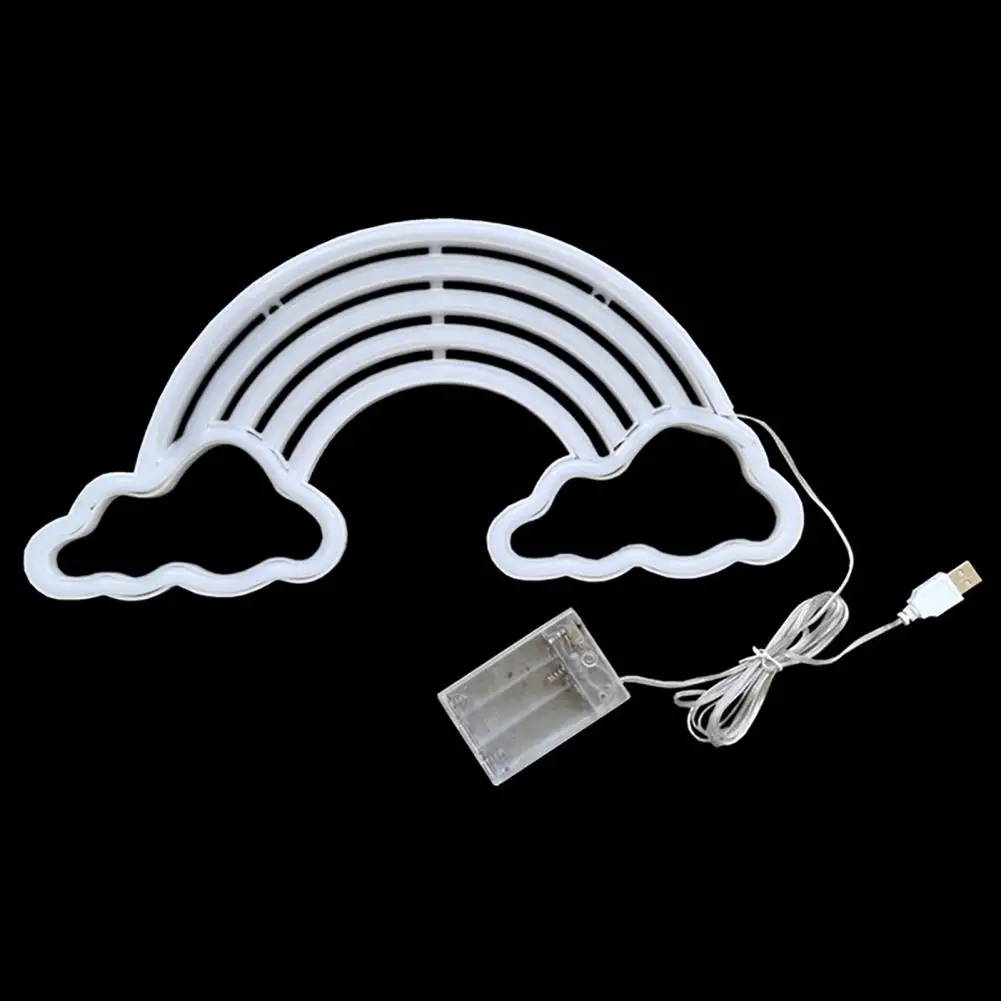 Cloud Neon Sign Vibrant Rainbow Neon Sign Usb/battery Operated Non-glaring Cloud Led Light Stunning Wall Art Decoration