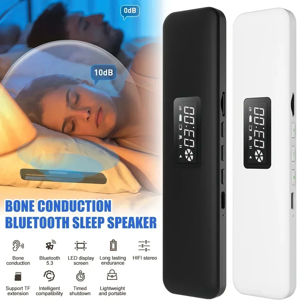 

Under Pillow Bone Conduction Sound Box Rechargeable Wireless Noise Improve Sleep Stereo Soundbar White Pocket Bluetooth Speaker