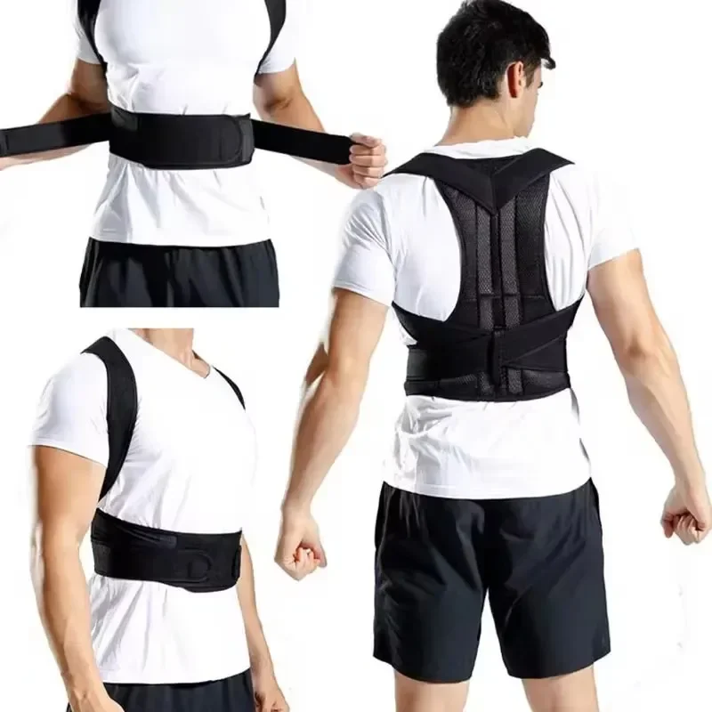 

Back Brace Posture Corrector Lumbar Straightener Waist Coluna Postura Vest Correct Corset Shoulder Support Belt for Men Women