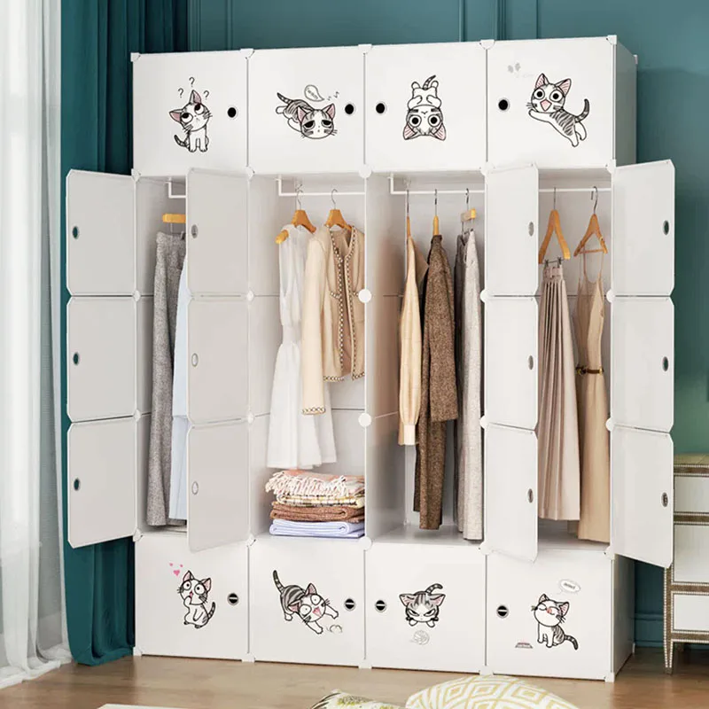 Simple Vintage Closet Professional Room Decor Large Size Fashion Interior Safe Wardrobe Save Space Guarda Roupa Salon Furniture