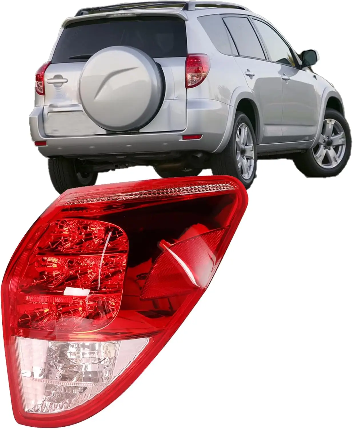 

Right Passenger Side Tail Light Assembly Replacement for Toyota RAV4 2006-2008 Rear Brake Light 8155142100, TO2819127