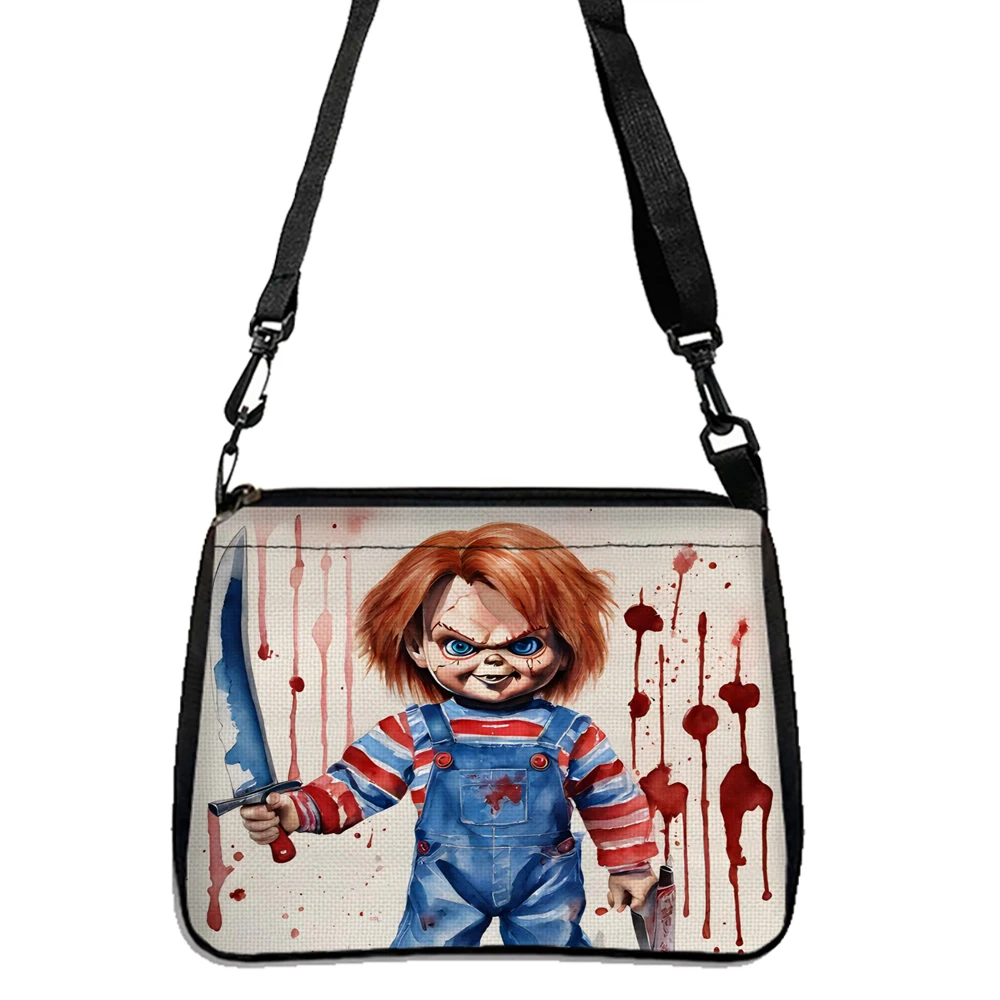 Child\'s Play Chucky Print Bag, Lightweight Shoulder Bag, Multifunctional Handbag For Shopping 5.23