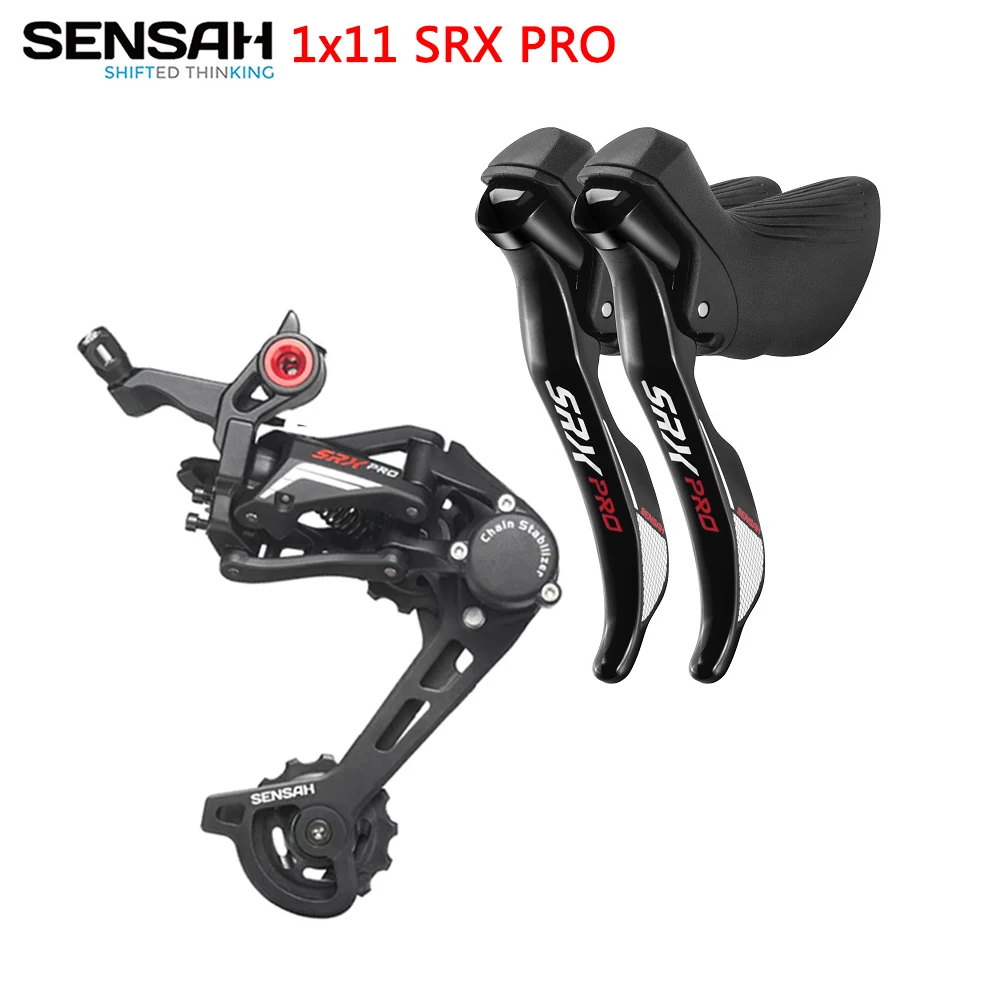 SENSAH SRX PRO سرعة 1x11، مجموعة طريق 11 ثانية، محول R/L + Derailleurs الخلفي، دراجات الحصى Cyclo-Cross