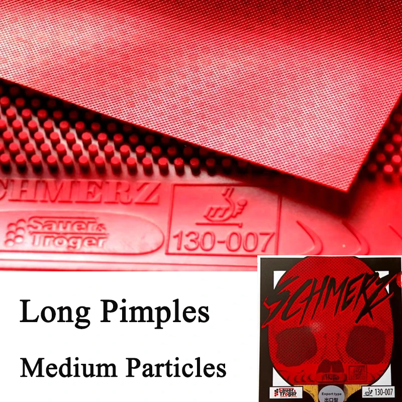 

Sauer Troger SCHMERZ Table Tennis Rubber Long Pimples OX Hard /Soft Particles ITTF Approved Germany Ping Pong Rubber for Weird