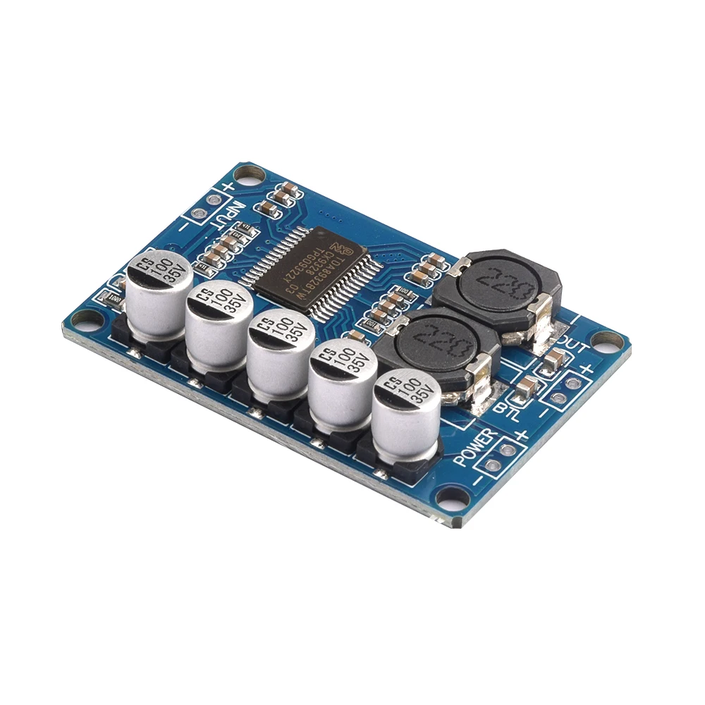 Digital Power Amplifier Board Module 35W Mono Amplifier Module High-Power TDA8932 Low Power Consumption
