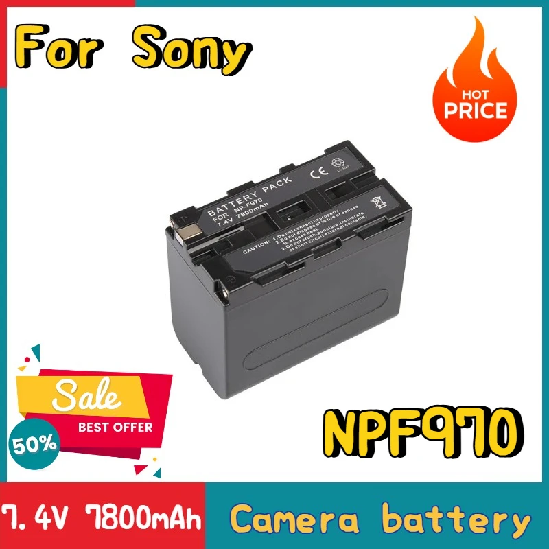 

7.4V 7800mAh Suitable for Sony NPF970 Battery LED Photography Fill Light Outdoor Shooting Light Monitor F970 Camera Battery