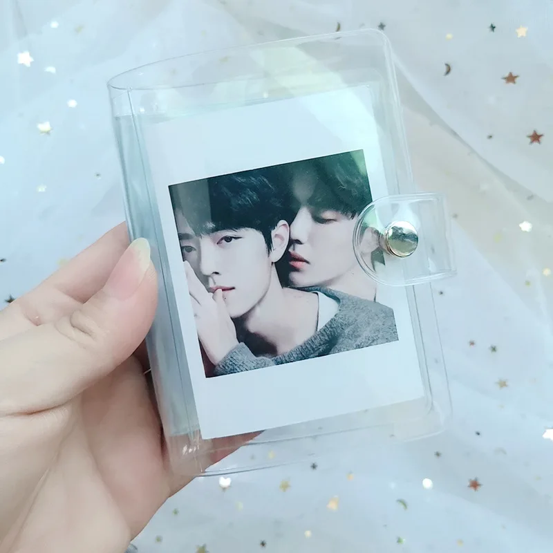 Cute Mini Holds 32 Photos Instax Album Jelly Color Photo Album for 2.5x3.5 Inch Mini Fuji Instax & Name Card Mini Photo Album