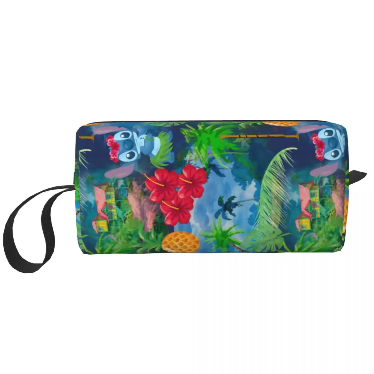 Lilo & Stich-Bolsa de maquillaje grande Unisex, neceser de viaje para cosméticos, organizador de Lilo y Stitch