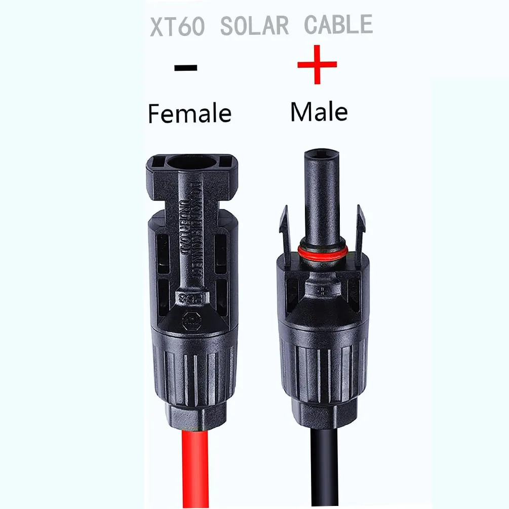 XT60 Overmolded Female Connector Solar PV Extension Cable Waterproof Male Female Plug Outdoor Energy Storage Adapter Wire
