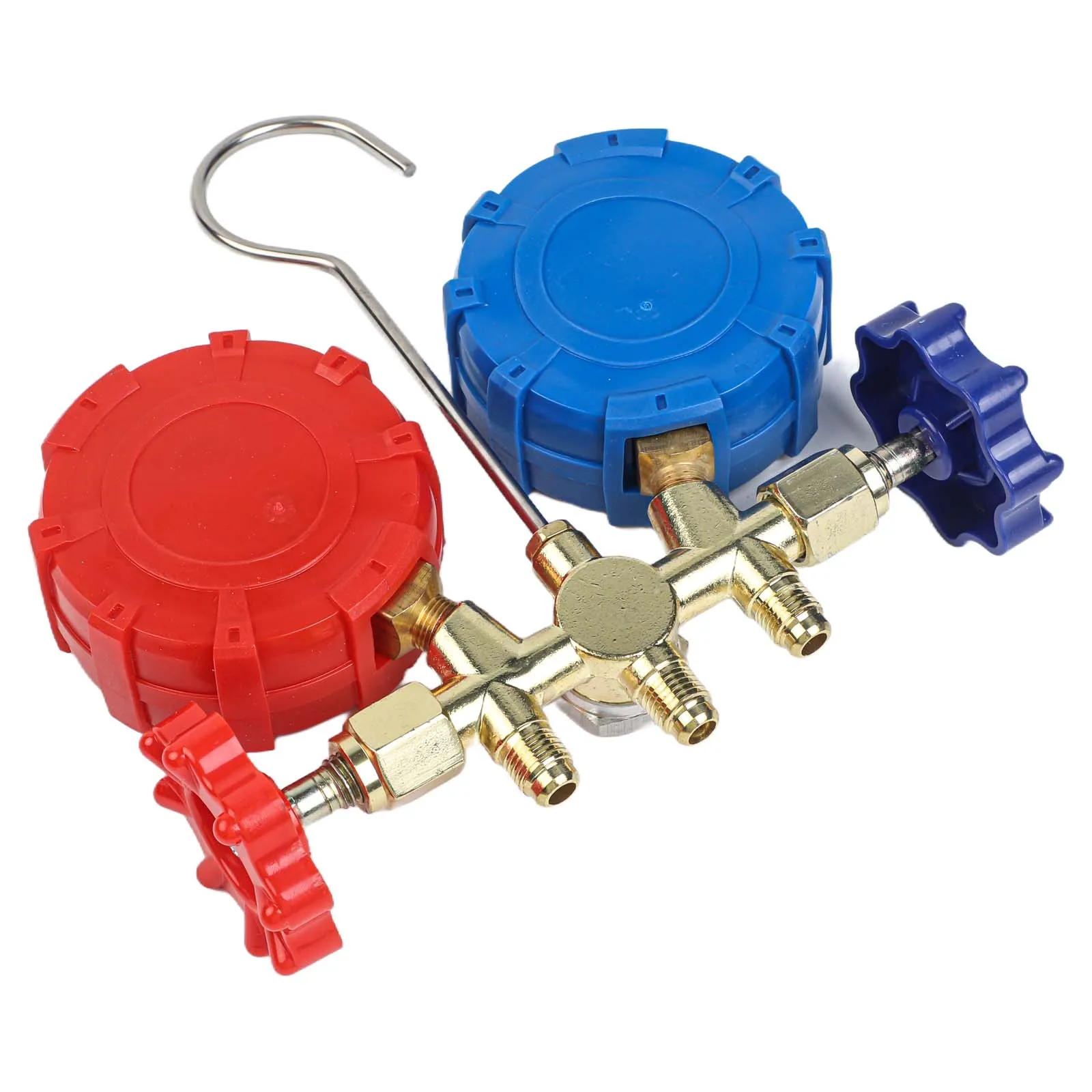 Dual Scale AC Manifold Gauge Set for R404A Refrigerant Use in Automotive HVAC and Domestic Cooling Systems Dual