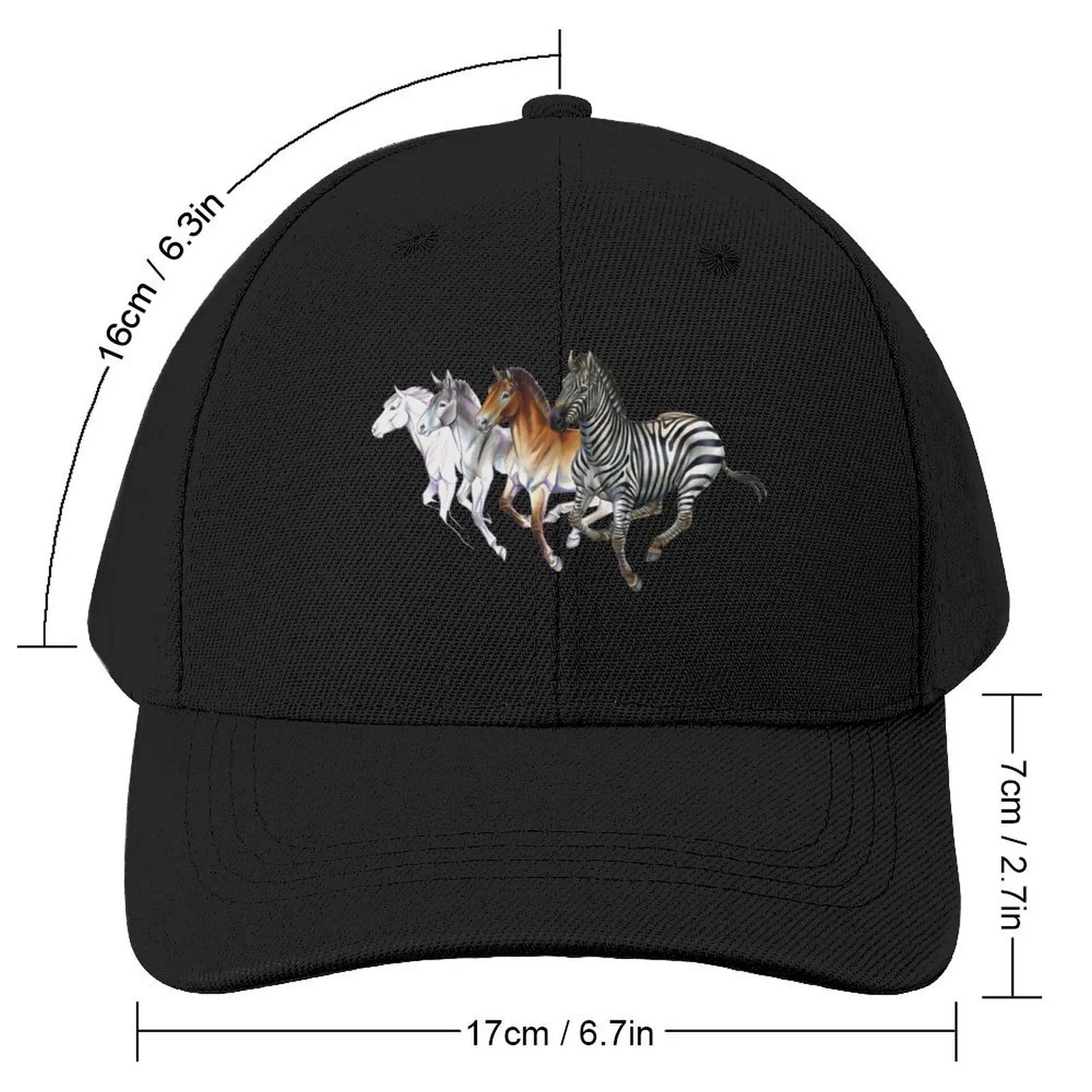 The variety of Equines - Zebra, Horse, Donkey Baseball Cap Brand Man cap cute Hats For Men Women's