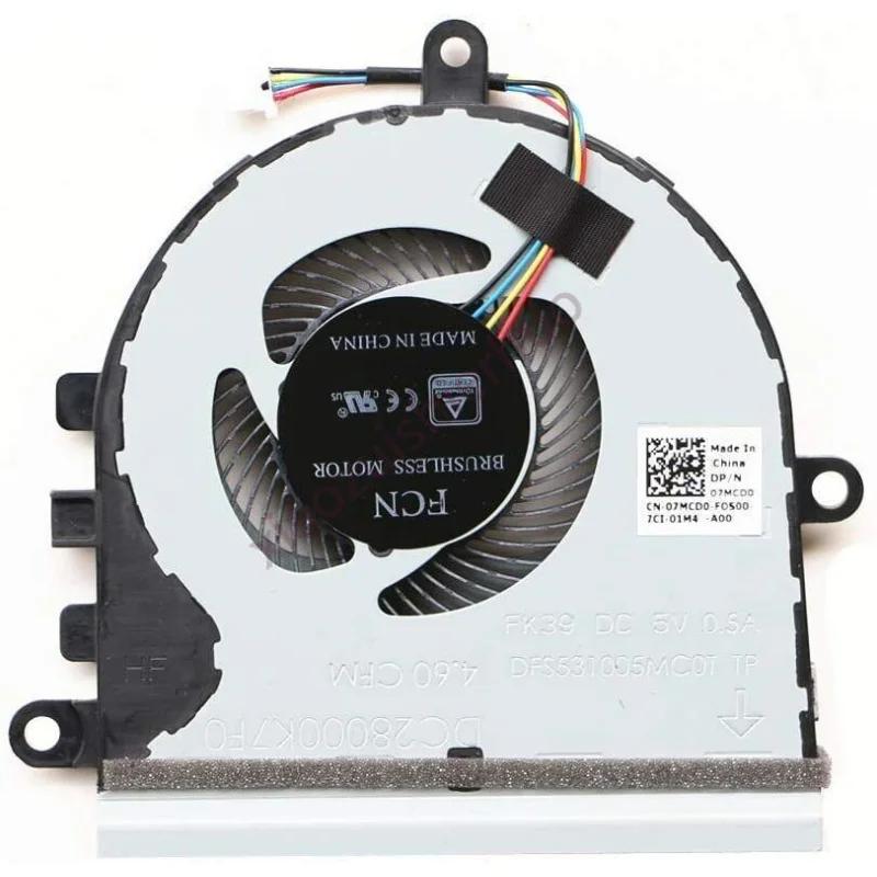 FOR  Dell Inspiron 15 5570 5575 3533 3583 3585 5593 Series CPU Cooling Fan 07MCD0