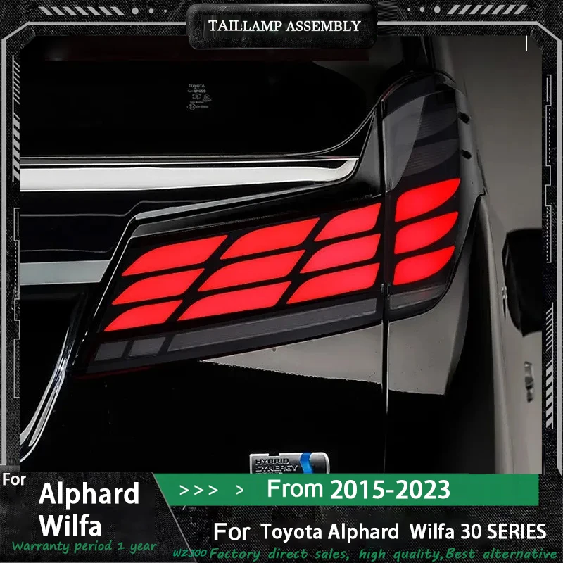 Car Tail Lights For Toyota Alphard Vellfire 2015 2016 2017 2018 2019 2020 2021-2023 LED Car Tail Lights DRL Dynamic Turn Signals