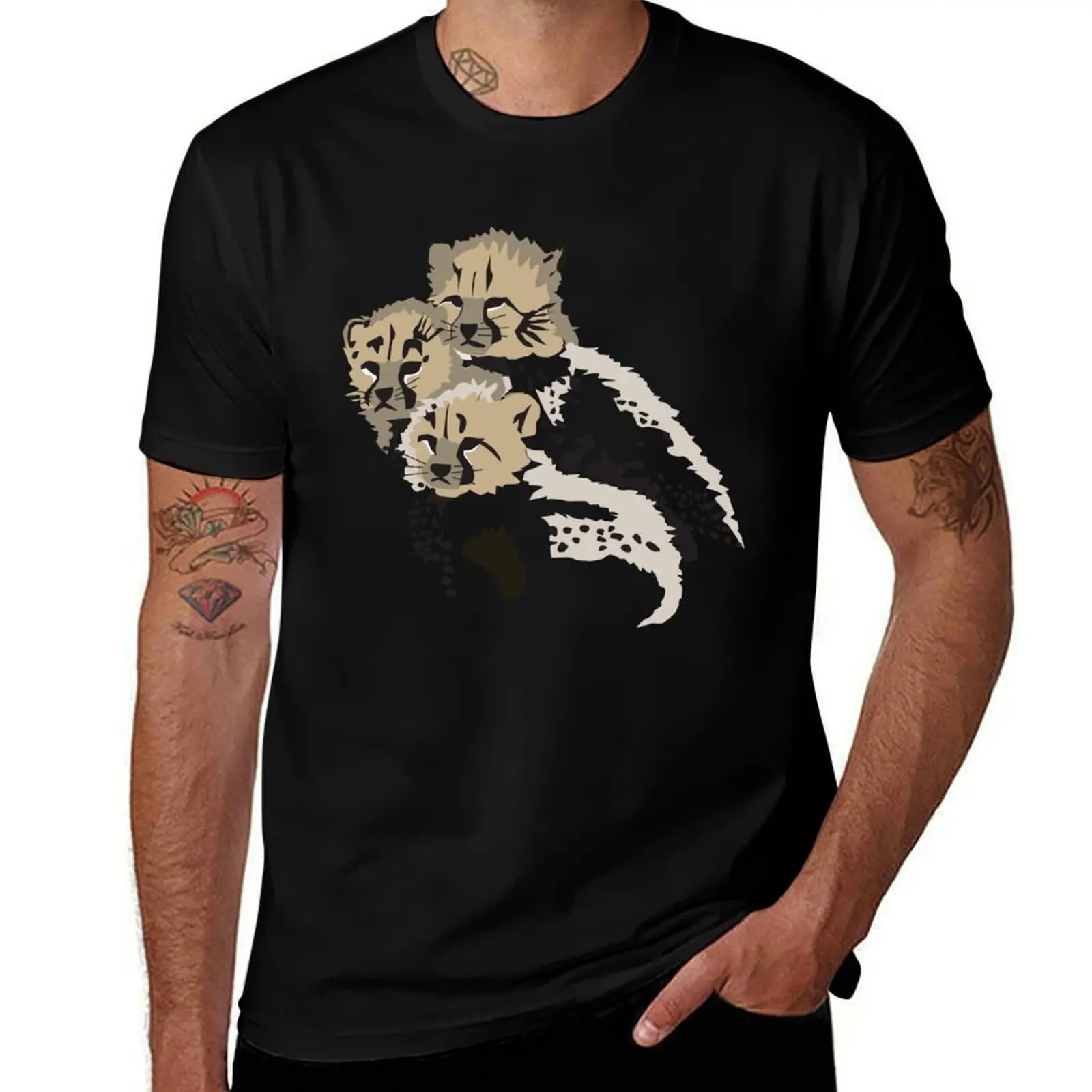 

Cheetah T-Shirt Funny t-shirts Blouse boys animal print graphic shirts T-shirts for men cotton