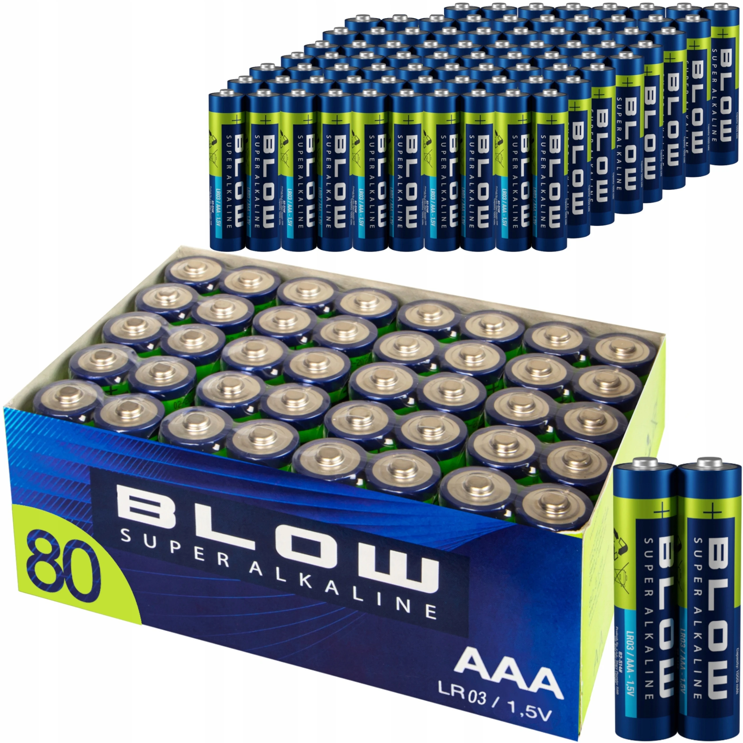 80x BATERIA BATERIE ALKALICZNA AAA LR3 R3 PALUSZKI ZESTAW