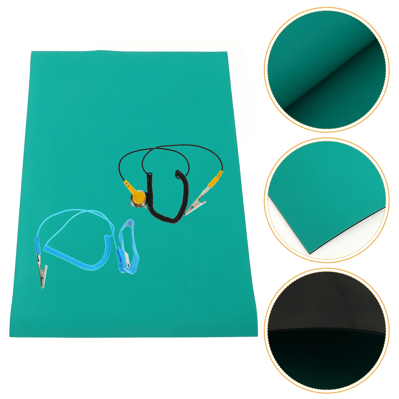 

Anti Static Mat 03m x 04m x 2mm Green Workbench Rubber Soldering Pad Heat Resistant Electronics Repair Shelf