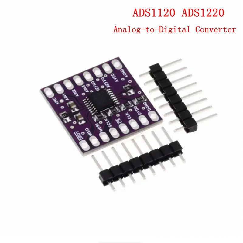 1PCS ADS1120 ADS1220 ADC 24 Bit Converter Module I2C Low Power 24 Bit Analog-to-Digital Converter