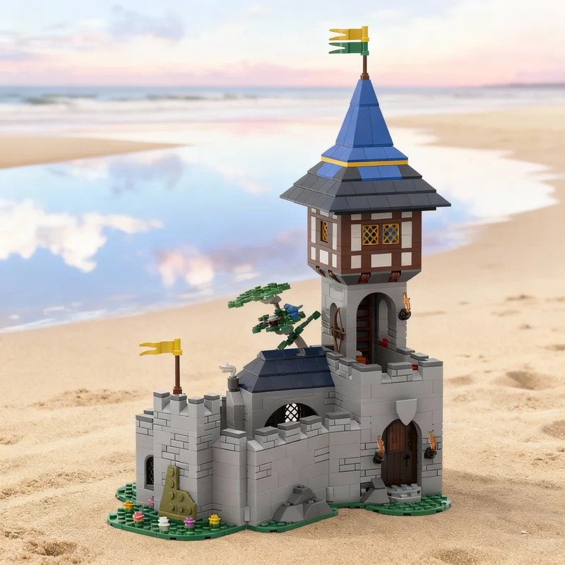 

836pcs MOC Castles Fortified Tower Castle Model Building Blocks DIY Gift Creative Collectible Display Decor Premium Adult Kids