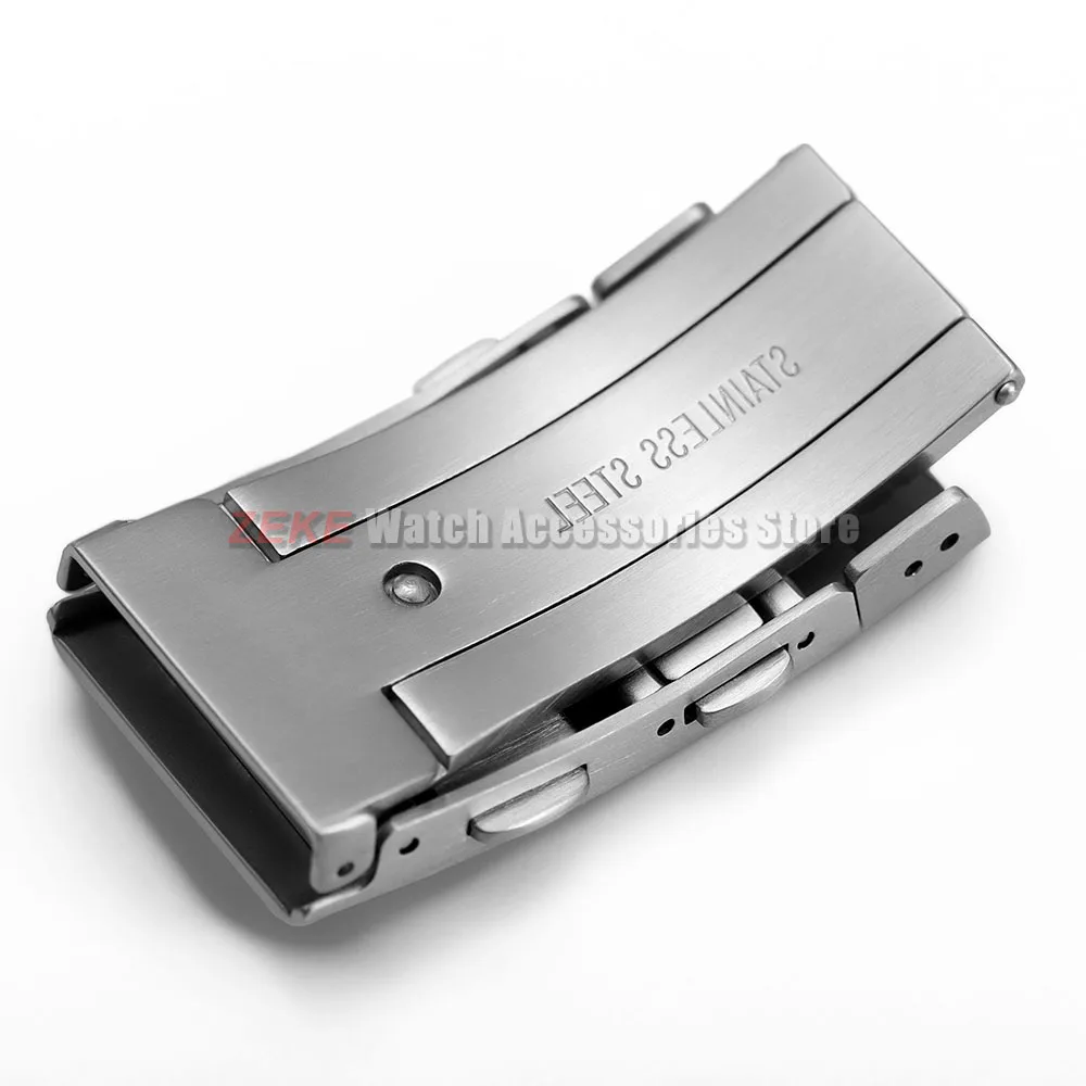 316L Solid Stainless Steel Watch Clasp 18mm 20mm 22mm Adjustable Folding Watch Buckle Luxury Metal Extendable Button Accessories